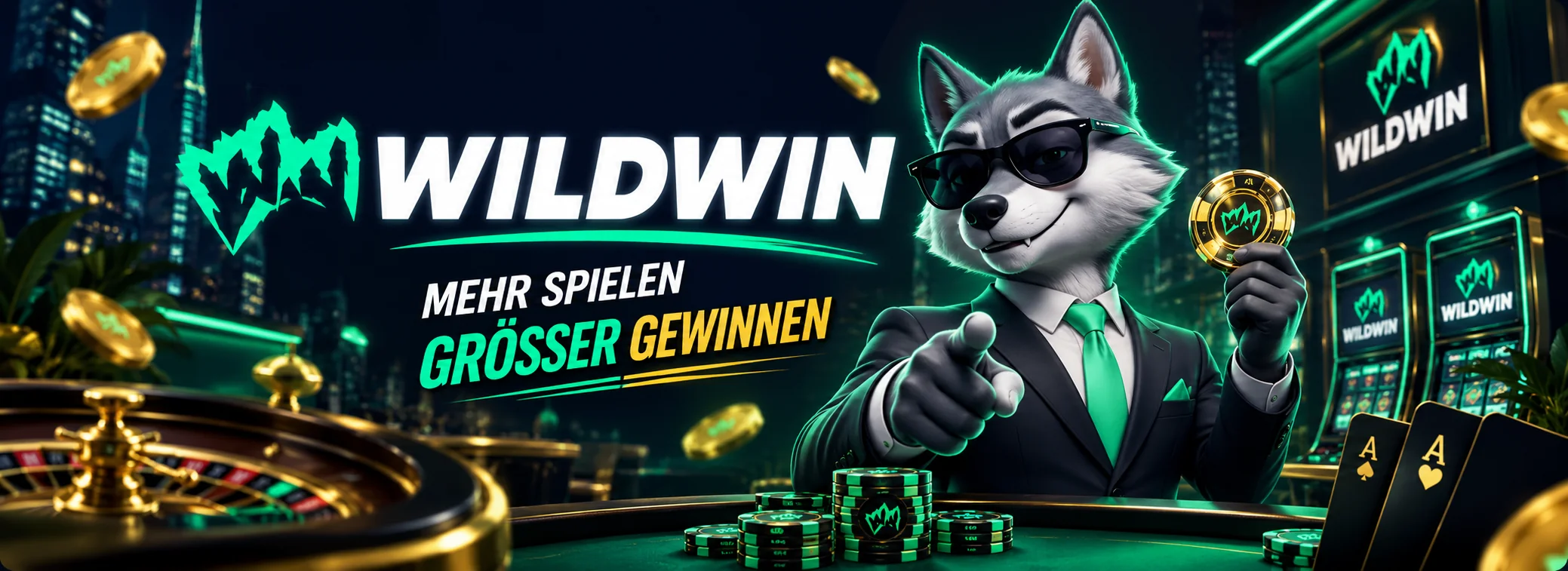 WildWin Casino Welcome Pack mit 2x200% Bonus bis 4.000 Euro und 300 Freispielen